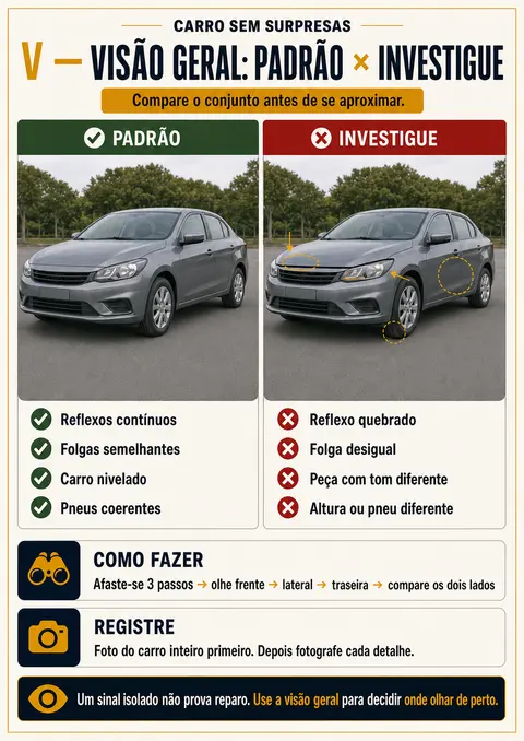 Página do manual — visão geral, comparação padrão x investigue